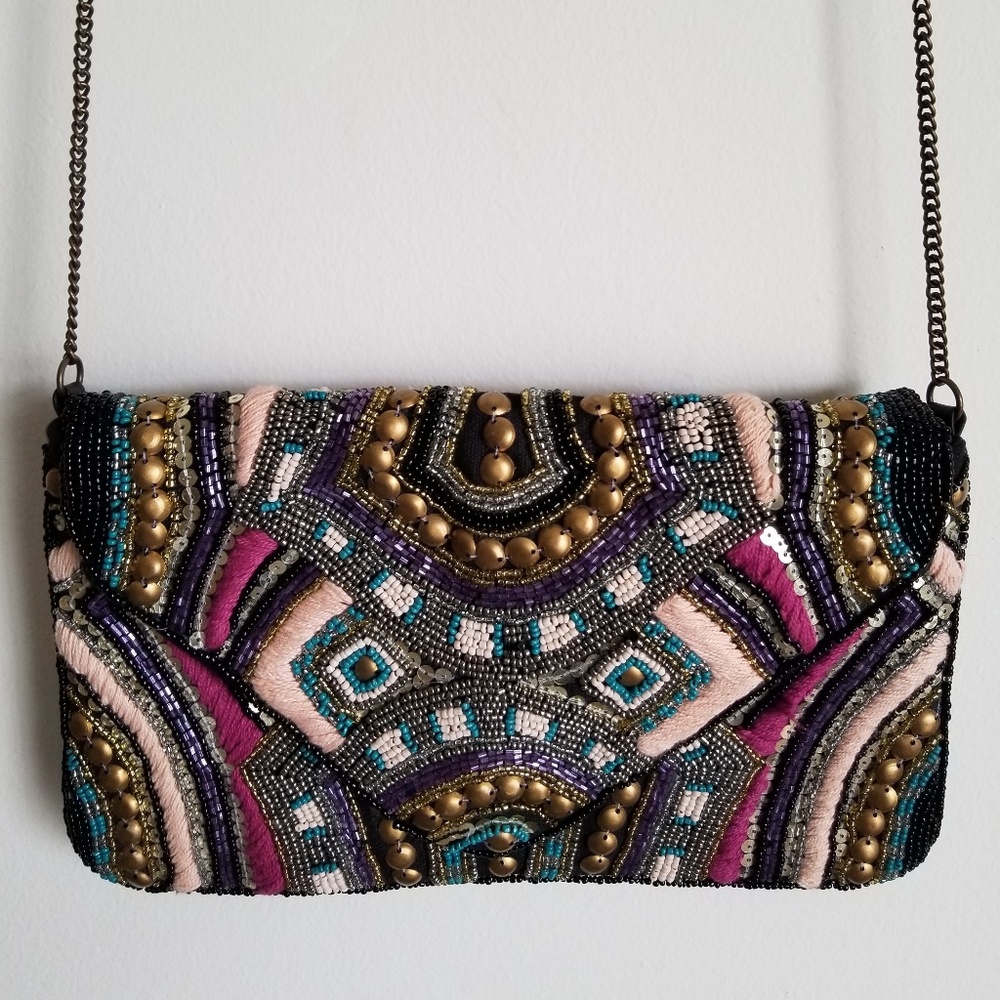 Beaded envelope purse